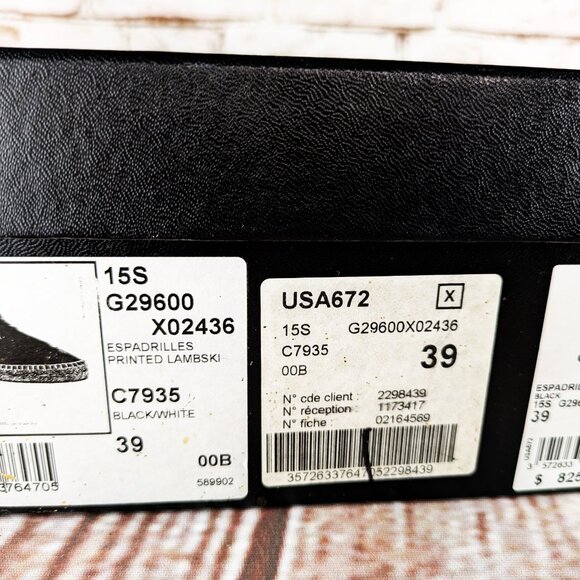 Chanel Lace-Up Espadrilles, Black and White, Size 8.5 Women - Picture 6 of 6